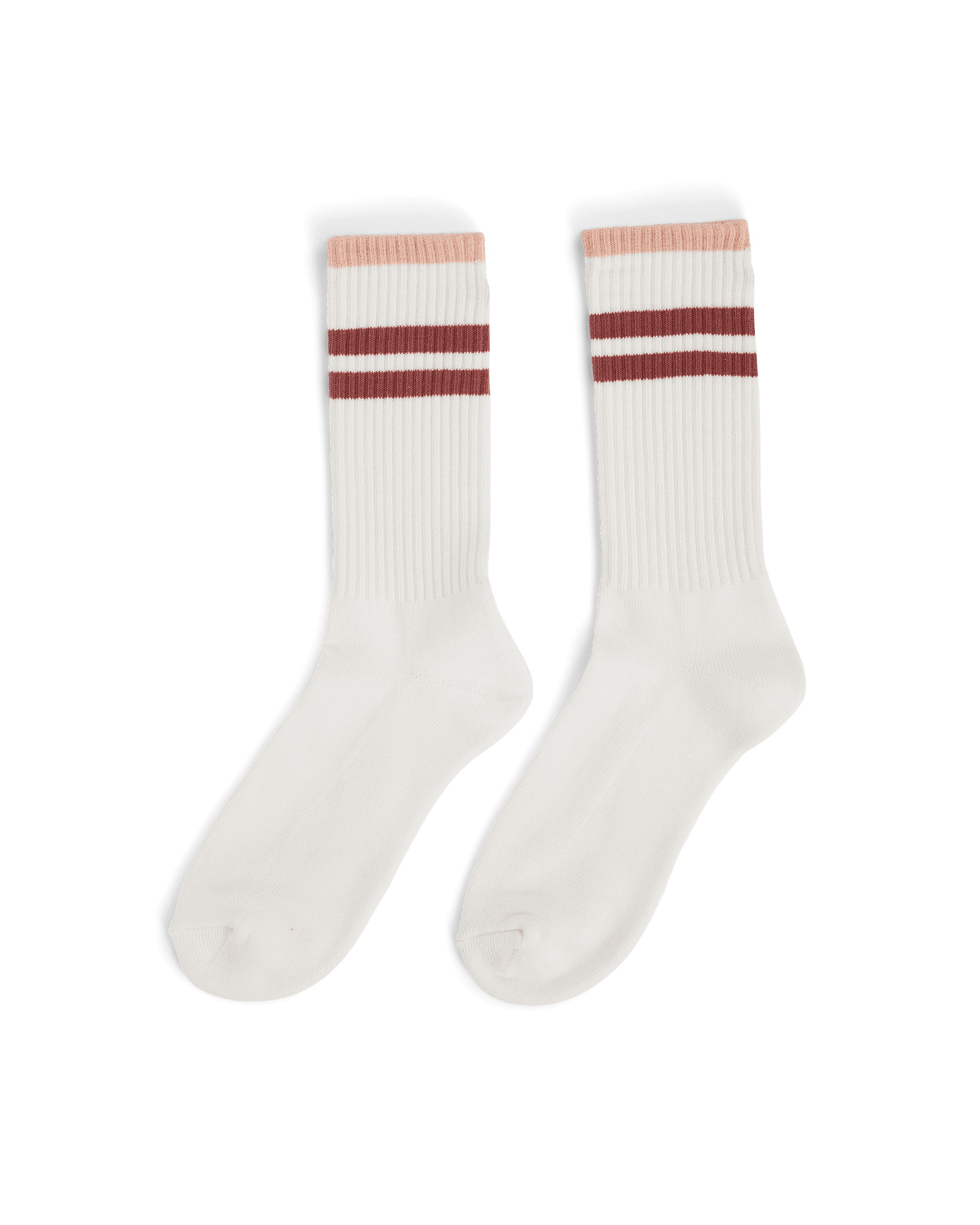 OSLO CREW SOCKS  002 White/Peony Pink