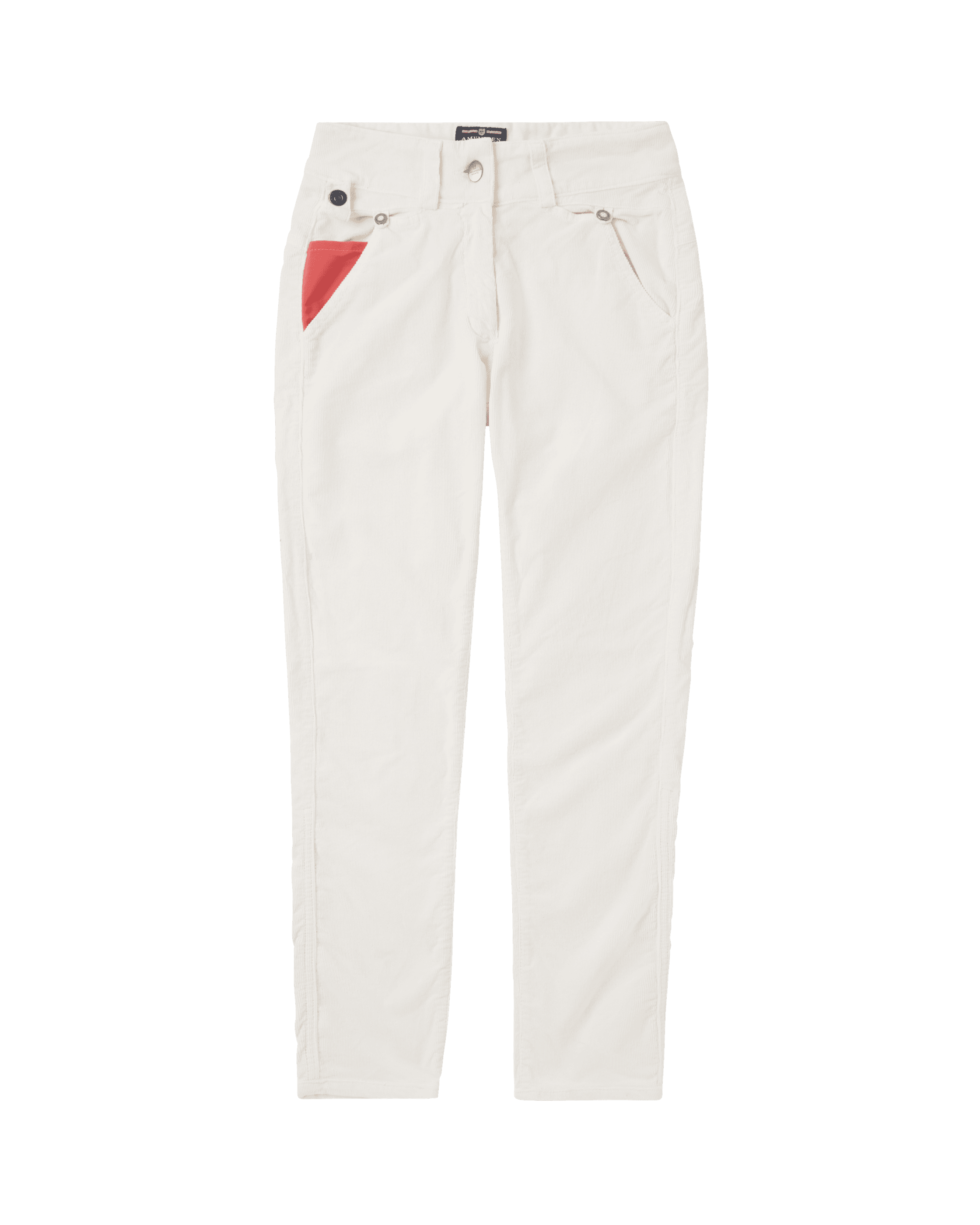FJORDCORD SLACKS 16 WALE WOMENS  001 White