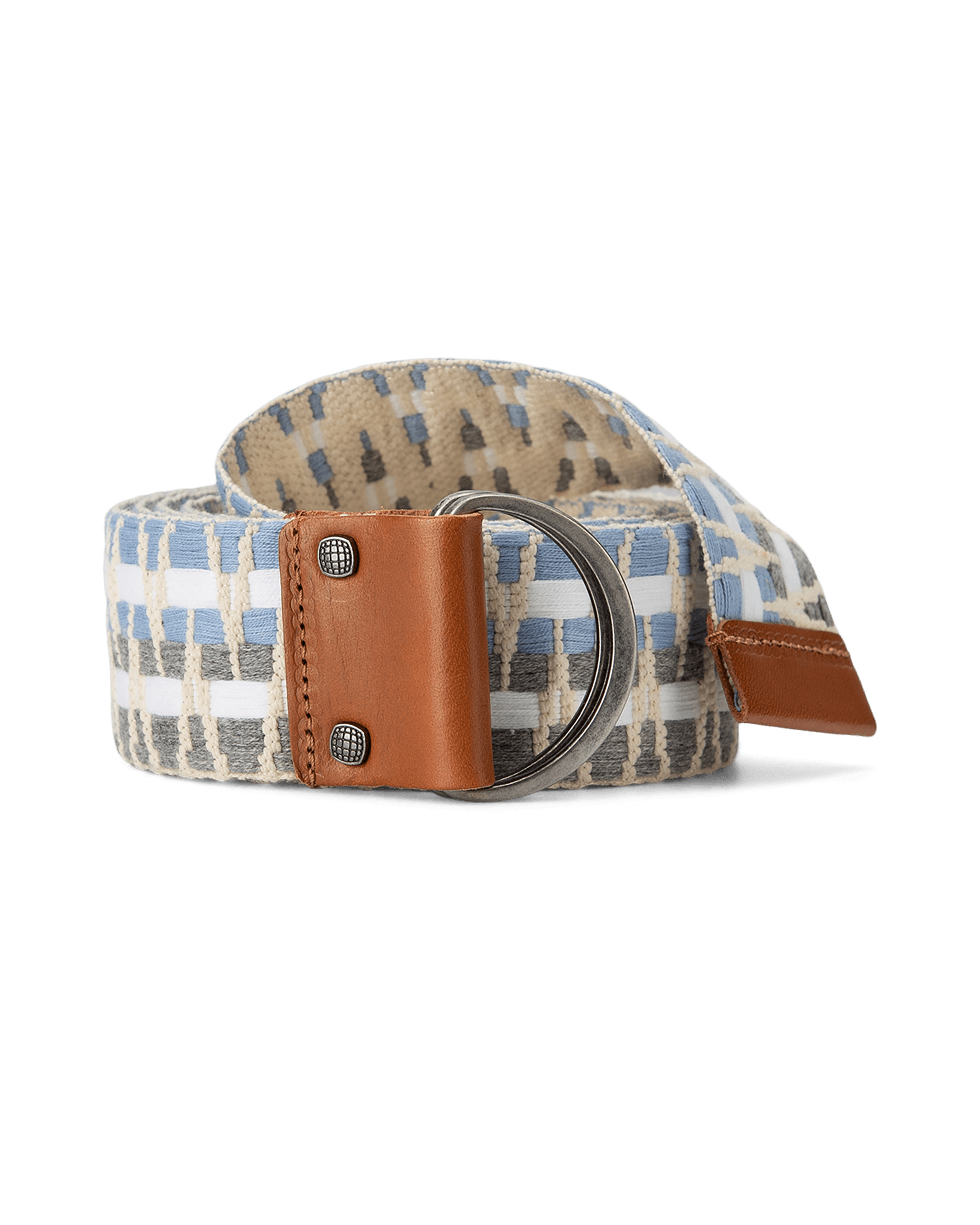 AMUNDSEN WOVEN BELT IN BAG  610 Natural/Azure Blue