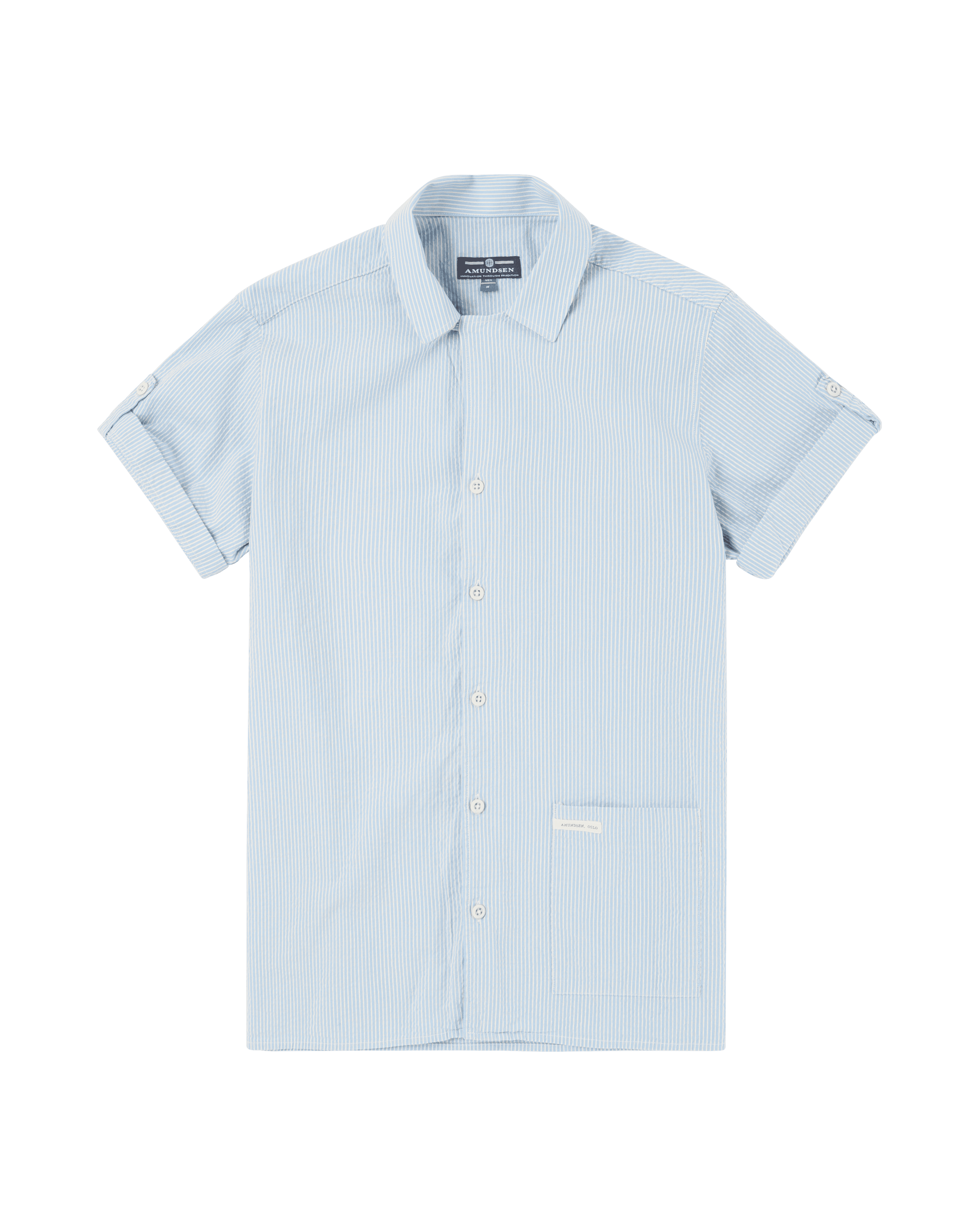 BEACH SHIRT MENS  556 Pinstripe Blue