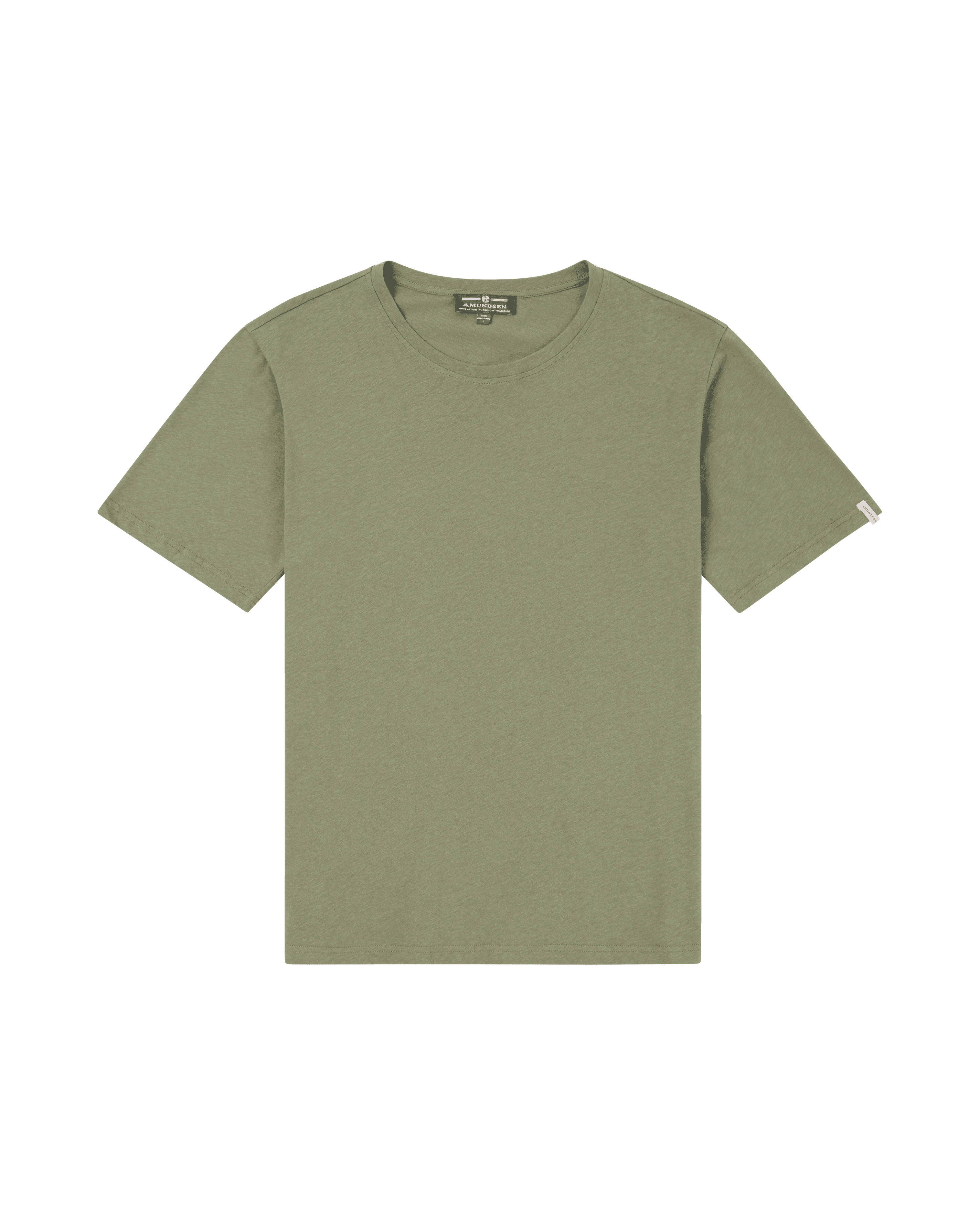 LINEN TEE MENS  407 Olive Ash