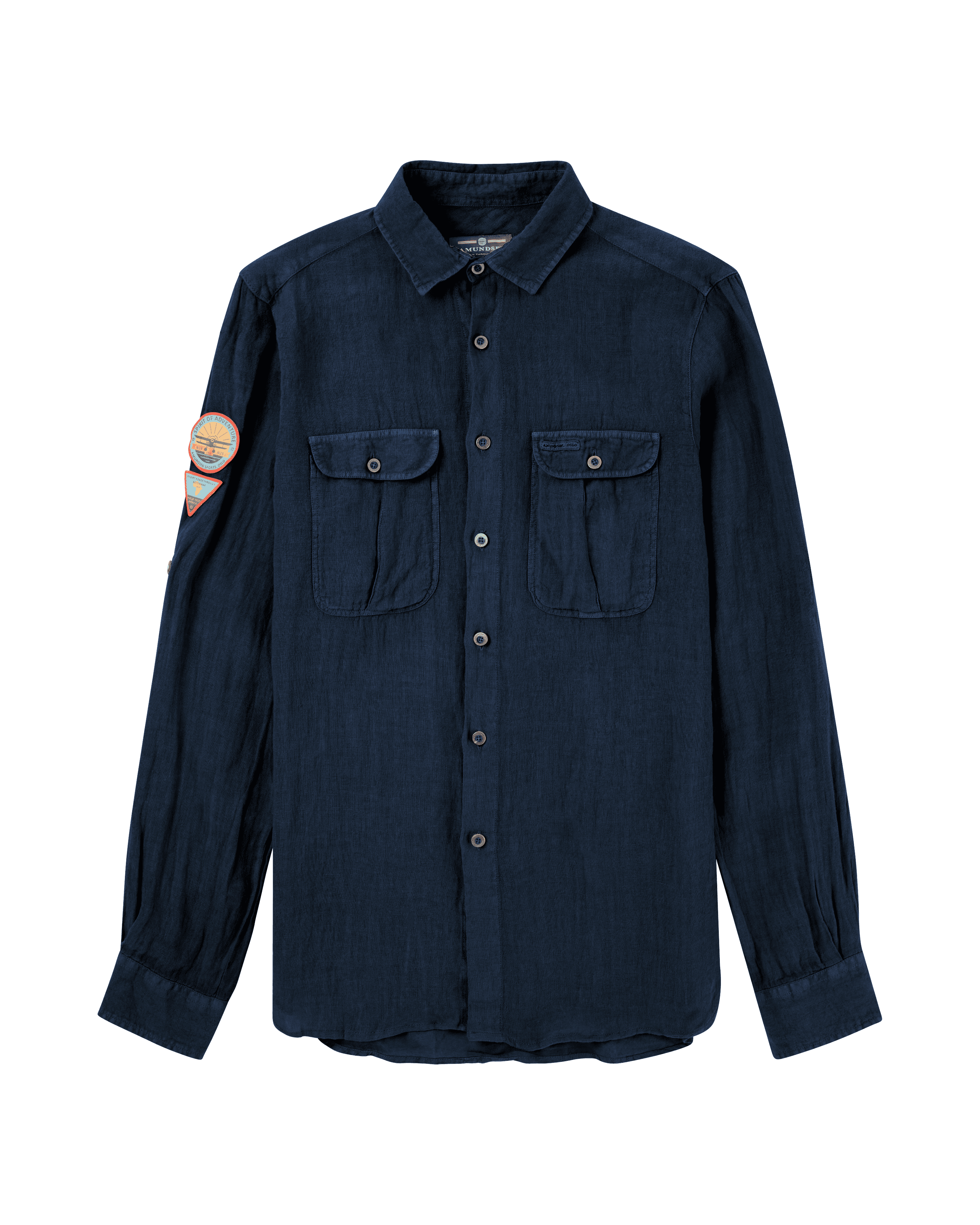 SAFARI LINEN SHIRT MENS  590 Faded Navy