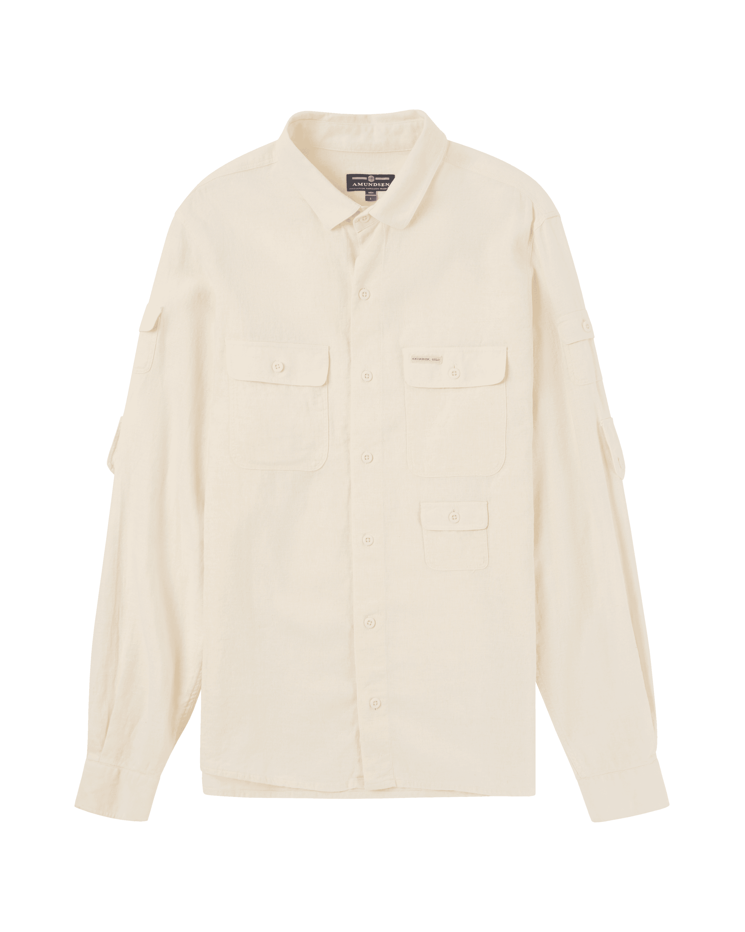 TRAVELLER'S LINEN SHIRT MENS  001 White