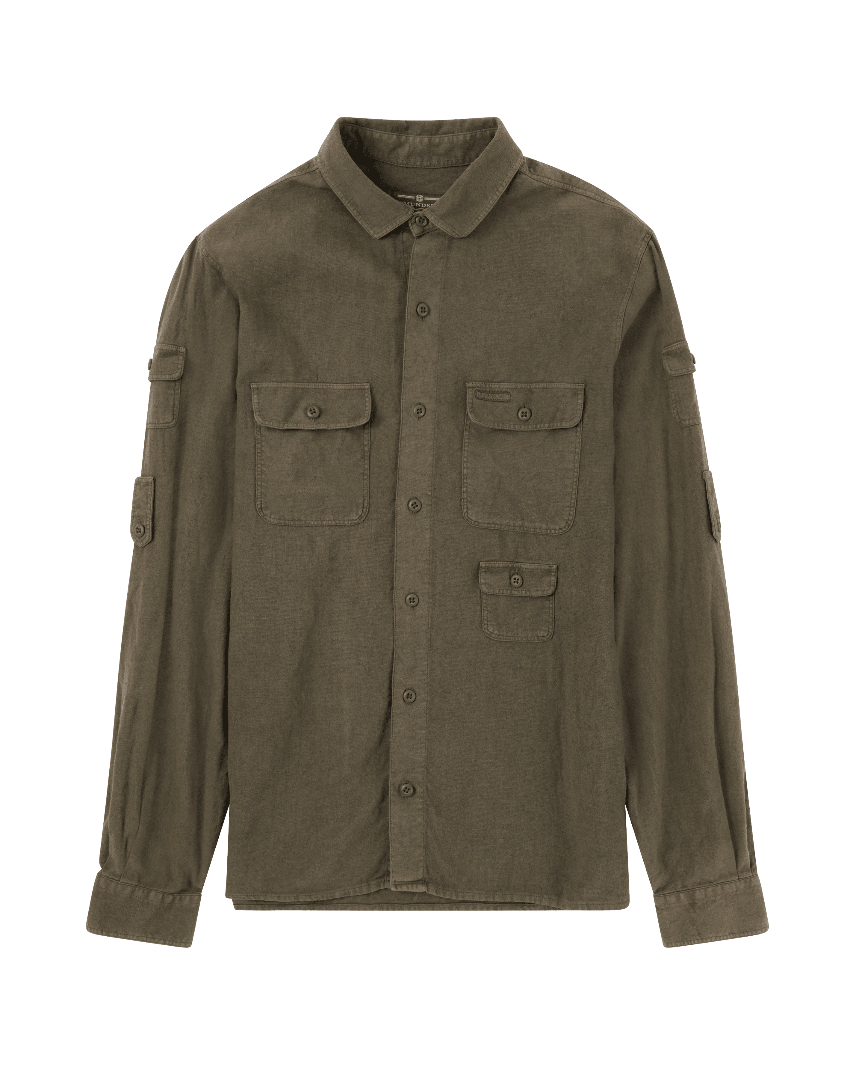 TRAVELLER'S LINEN SHIRT MENS  450 Olive