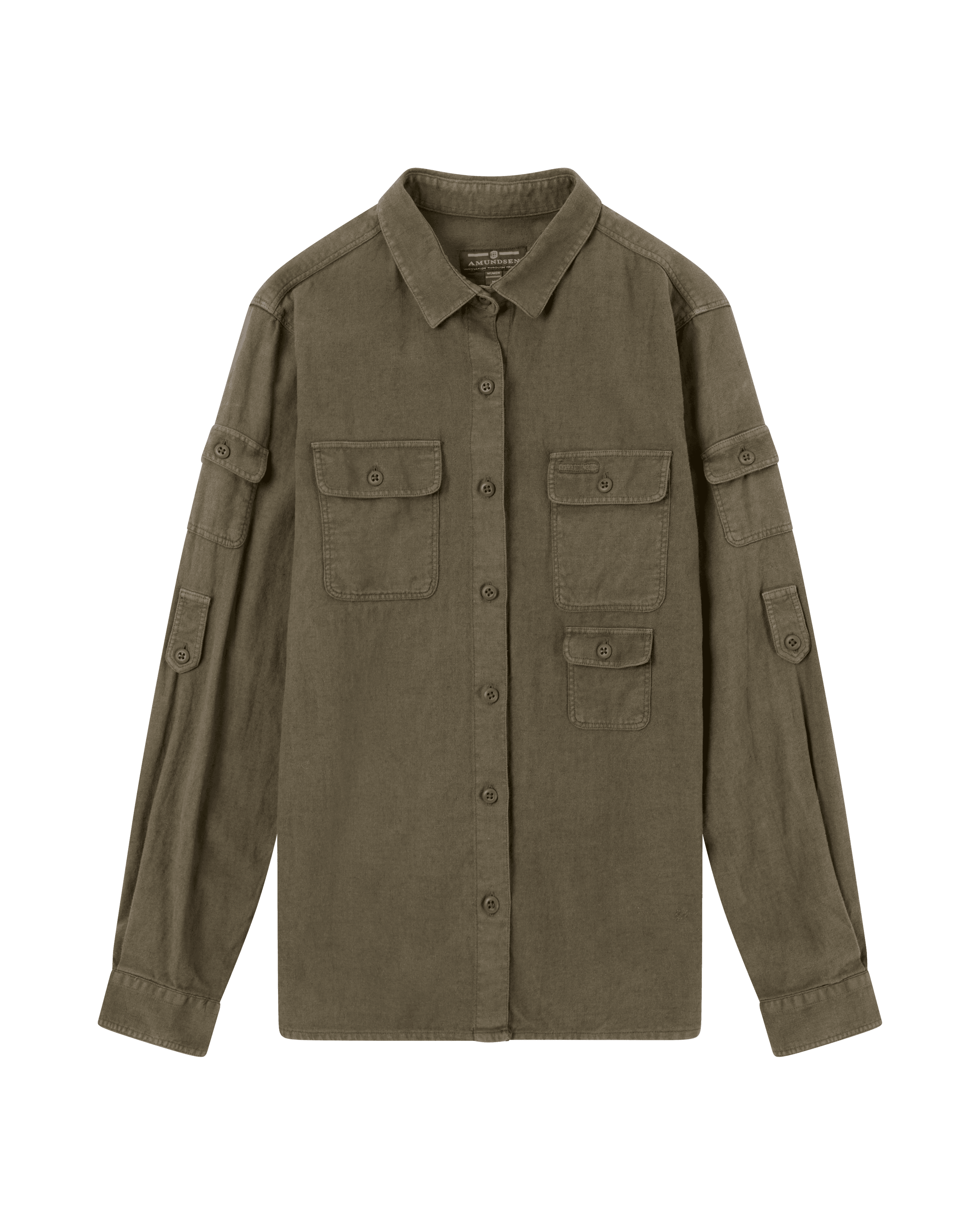 TRAVELLER'S LINEN SHIRT WOMENS  450 Olive