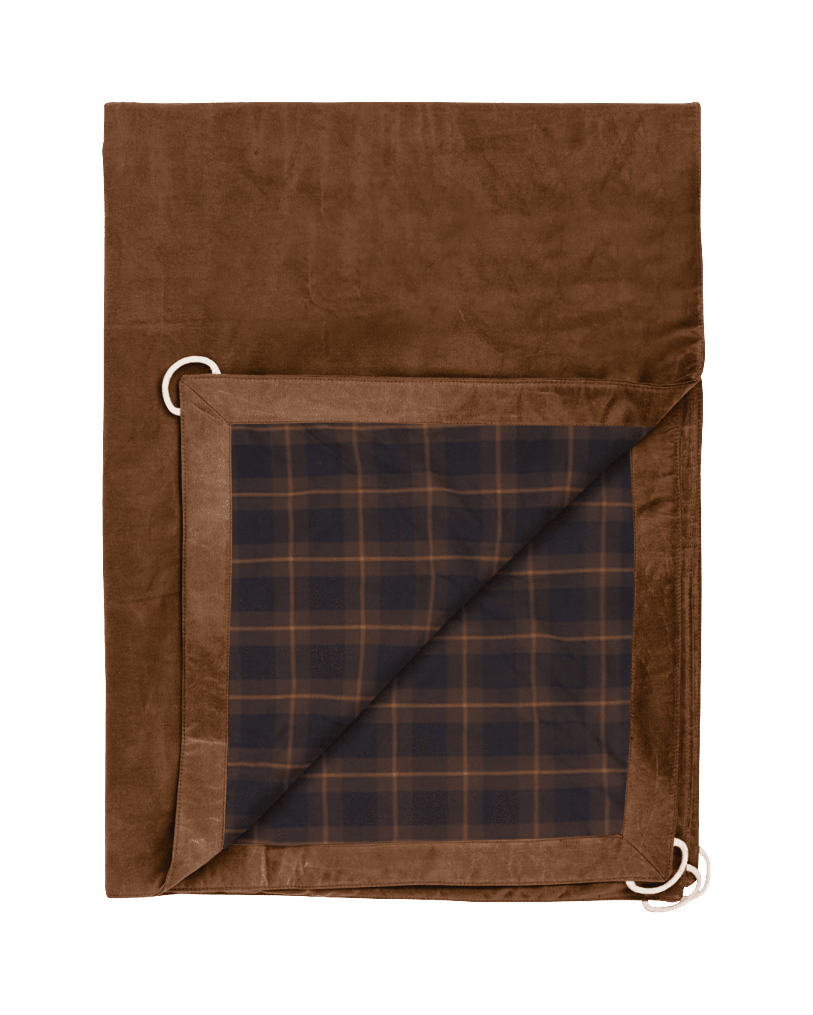 FIELD BLANKET  215 Hunter Brown Checks/Tan