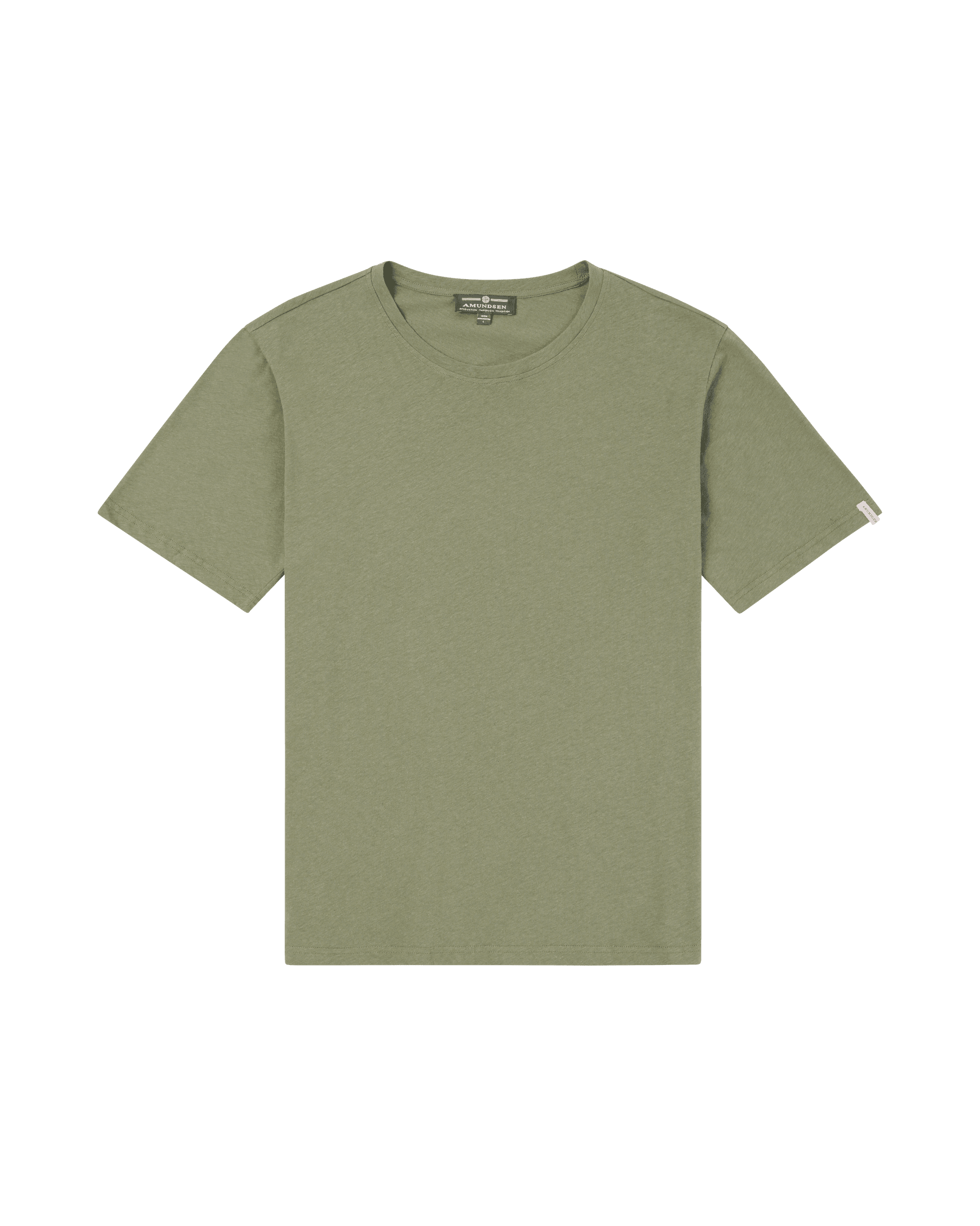 LINEN TEE MENS  407 Olive Ash