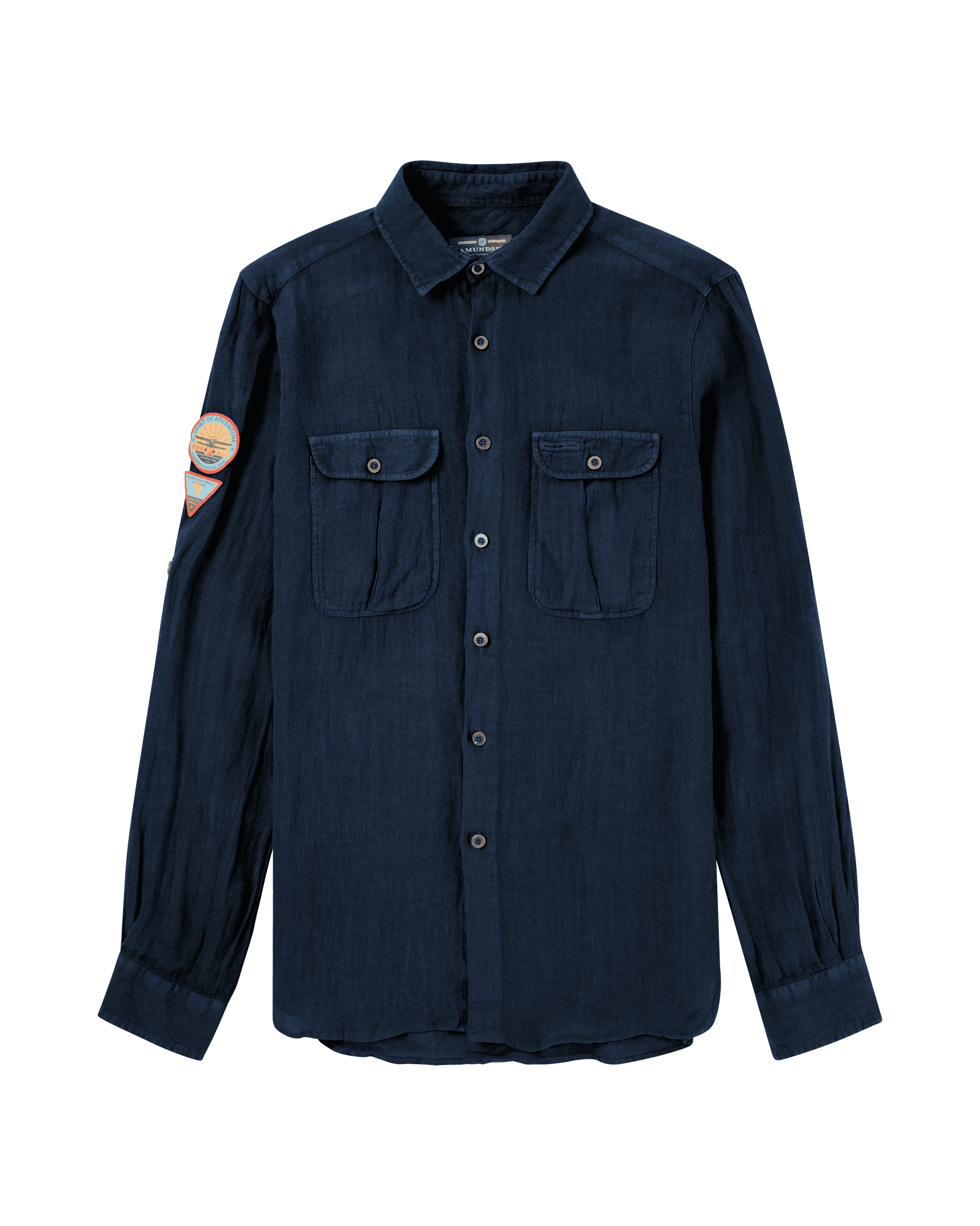SAFARI LINEN SHIRT MENS  590 Faded Navy