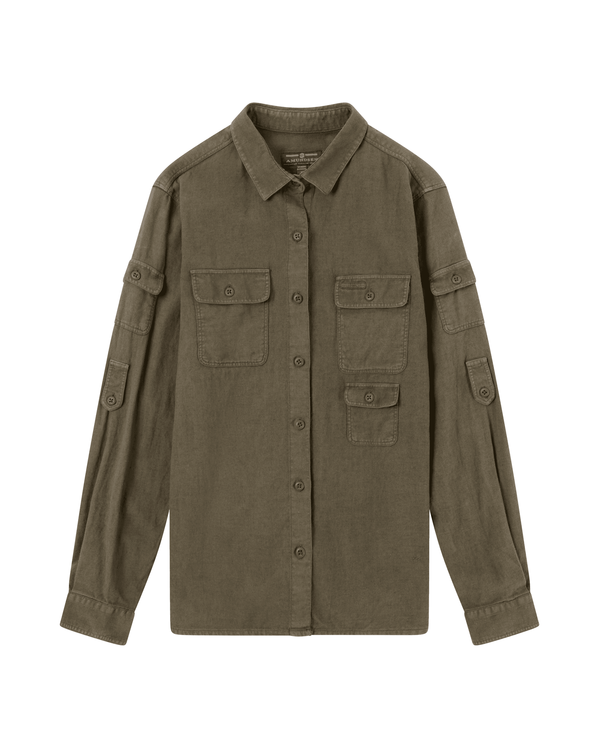 TRAVELLER'S LINEN SHIRT WOMENS  450 Olive
